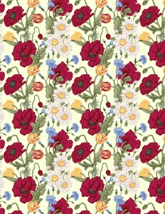 Digital Paper with Flowers #1