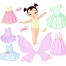Paper Baby Girl with Different Fairy, Ballet and Princess Dresses